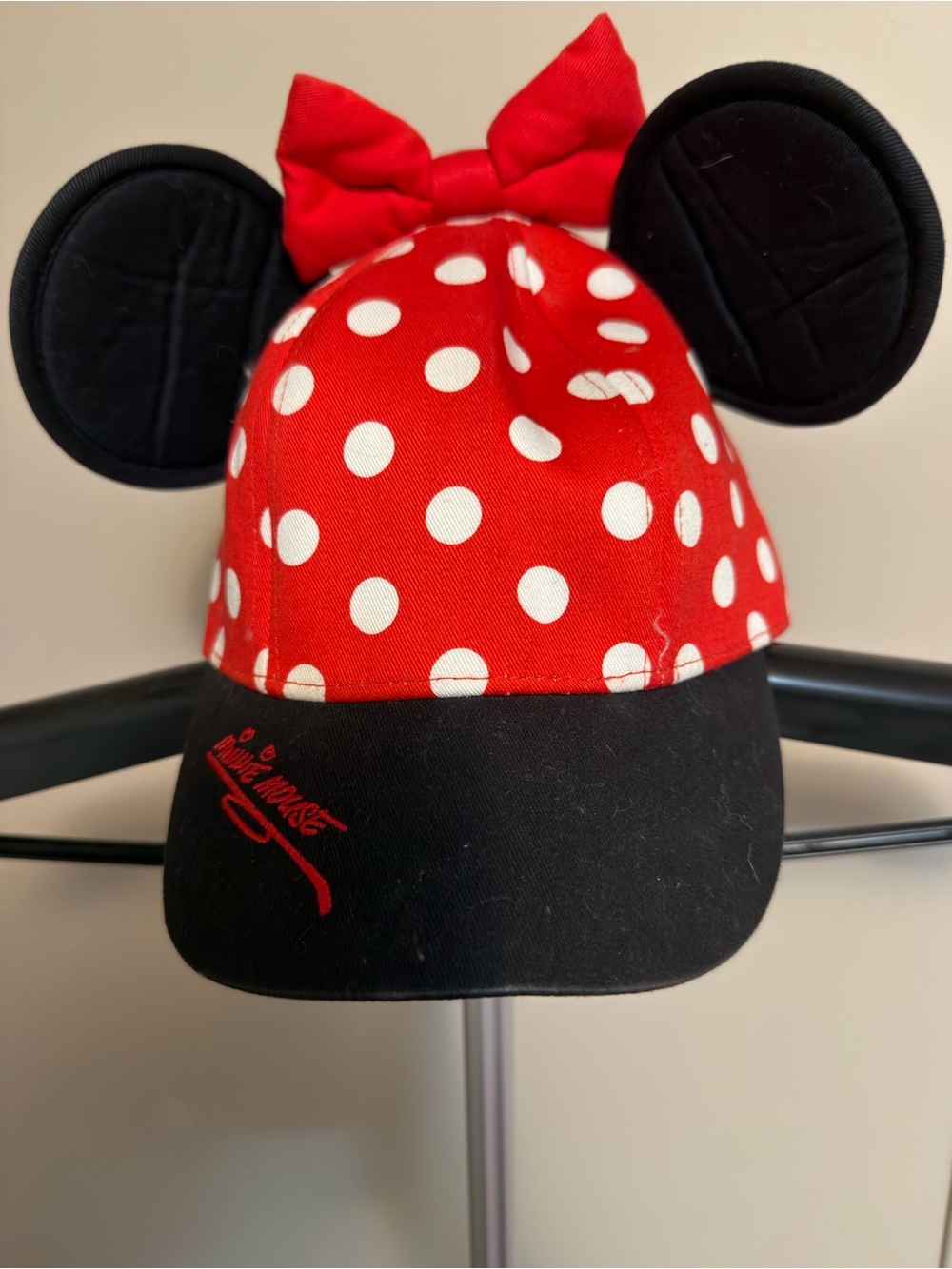 Disney Parks Minnie Mouse Ears & Bow Baseball Cap – Youth Size